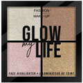 Rozjasňovače Fashion Make Up  Glow My Life Highlighters - 03 Light