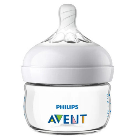 PHILIPS AVENT Fľaša natural priehľadná 0m cumlík s prvým prietokom 1 x 1 ks