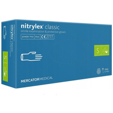 MERCATOR Nitrylex classic nitrilové rukavice veľ.S modré 100 ks