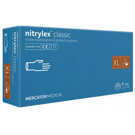 MERCATOR Nitrylex classic nitrilové rukavice veľ.XL modré 100 ks