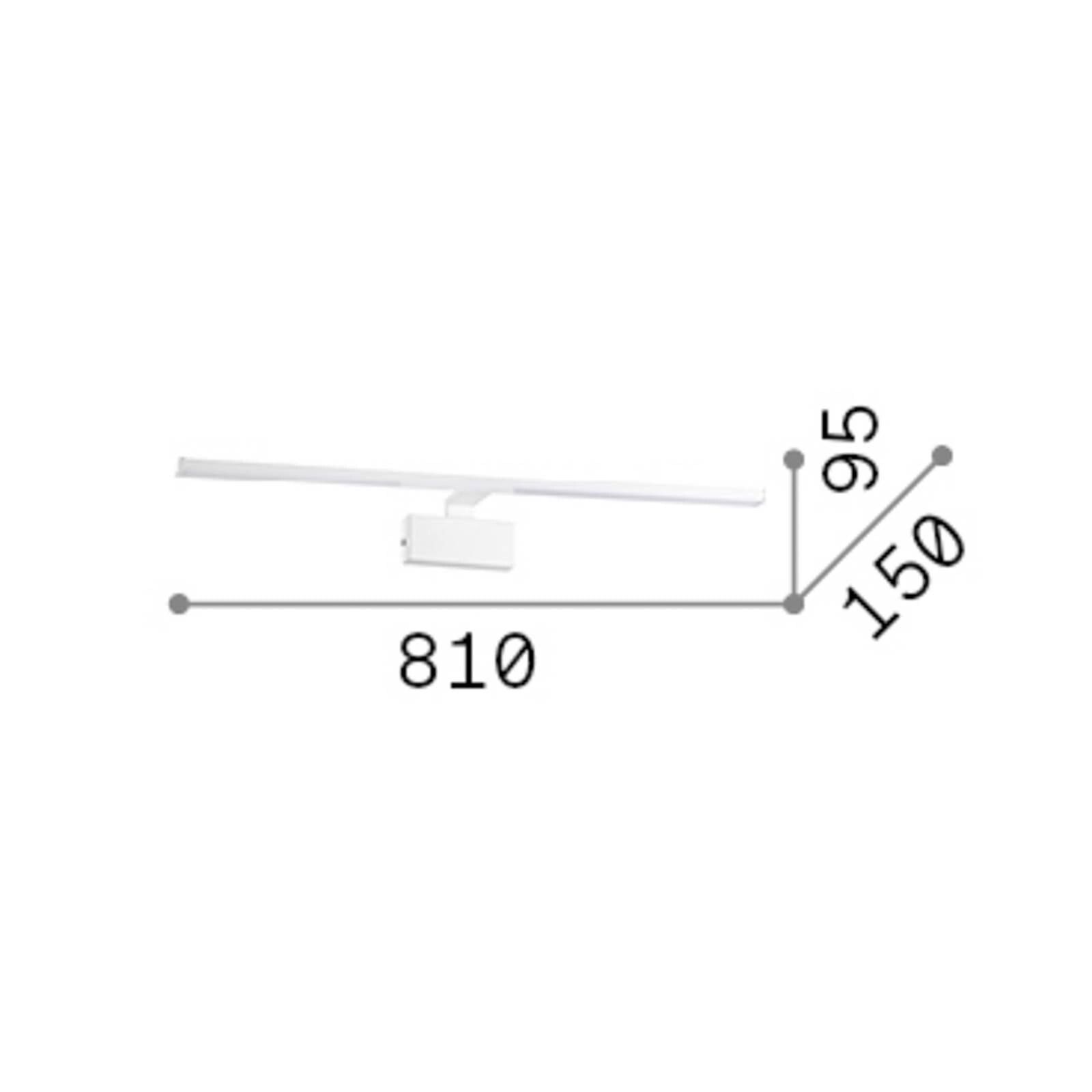 Nástenné svetlo IDEAL LUX LED Alma z mosadze, šírka 81 cm
