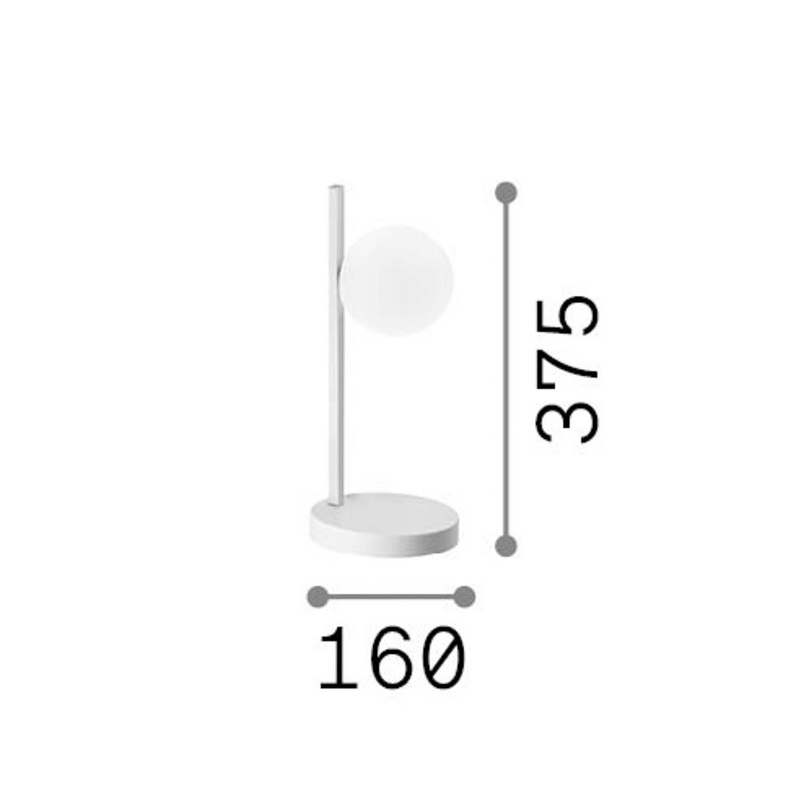 Stolová lampa IDEAL LUX Binomio, čierna, výška 38 cm, kov