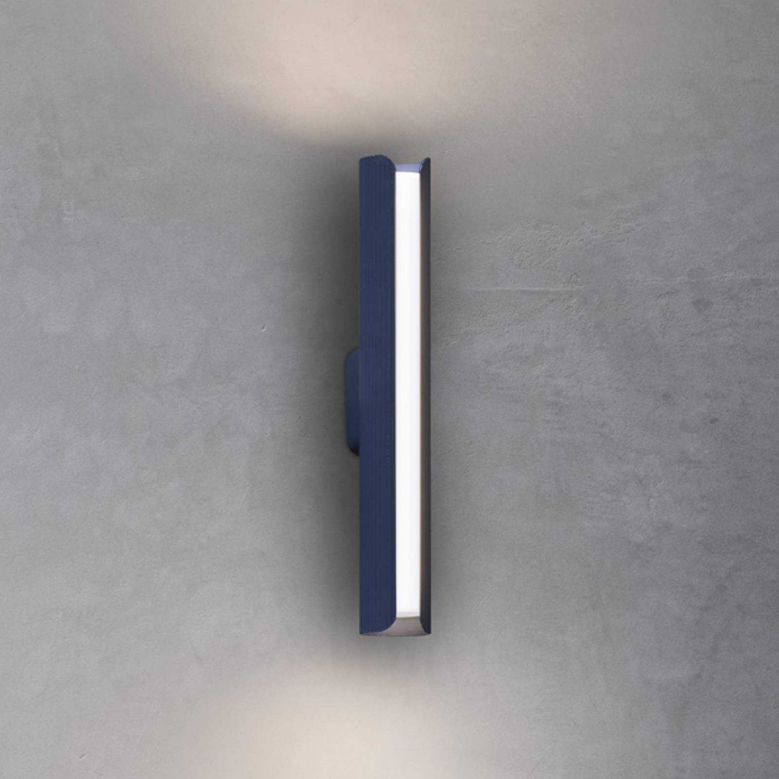 Nástenné svetlo IDEAL LUX Dorica, modrá, výška 30 cm, kov