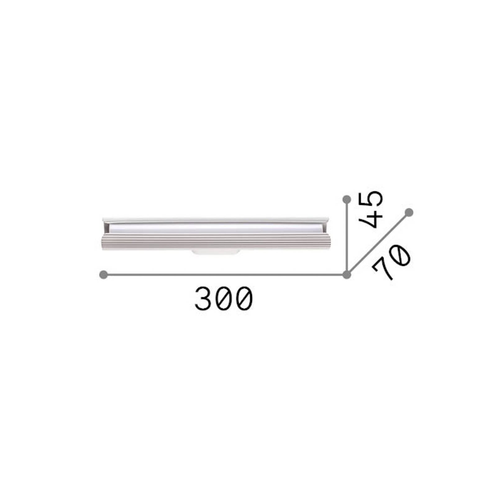 Nástenné svetlo IDEAL LUX LED Dorica, mosadz, výška 30 cm, kov