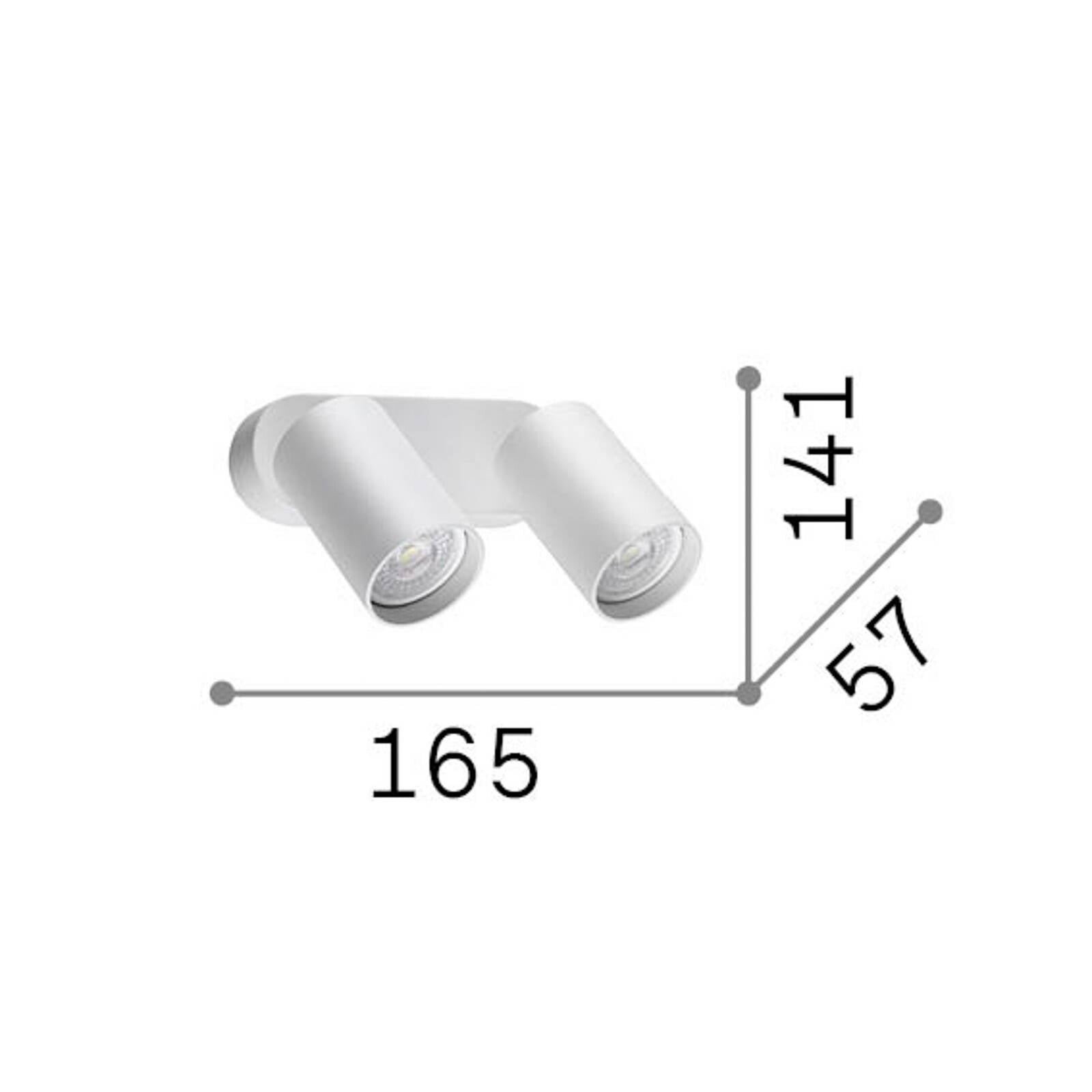 Nástenný reflektor IDEAL LUX Dynamite Round, mosadz, 16,5 cm, 2-pl.