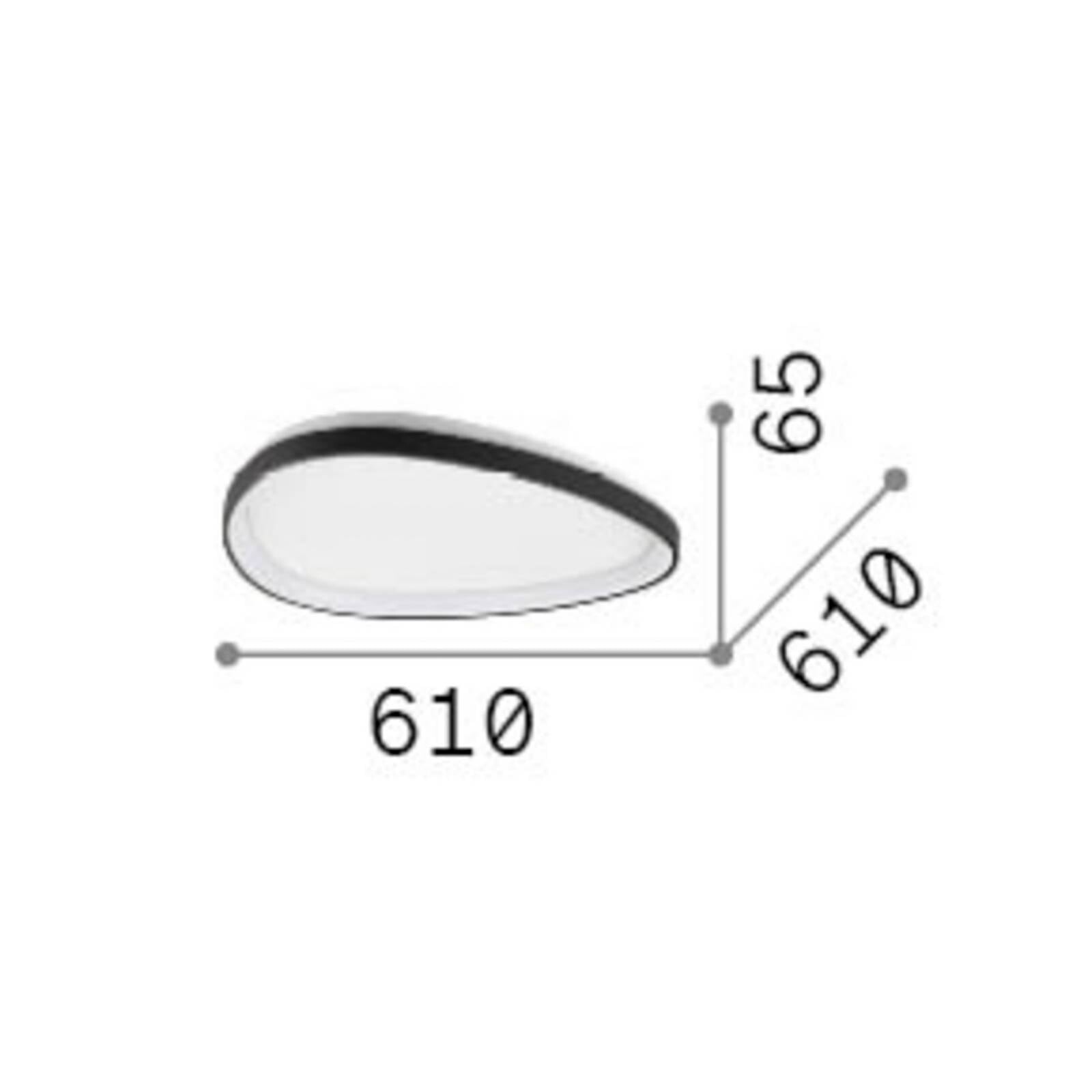 Stropné LED svetlo IDEAL LUX Gemini, mosadz, 61 cm, 2700 K, zapnutie/vypnutie