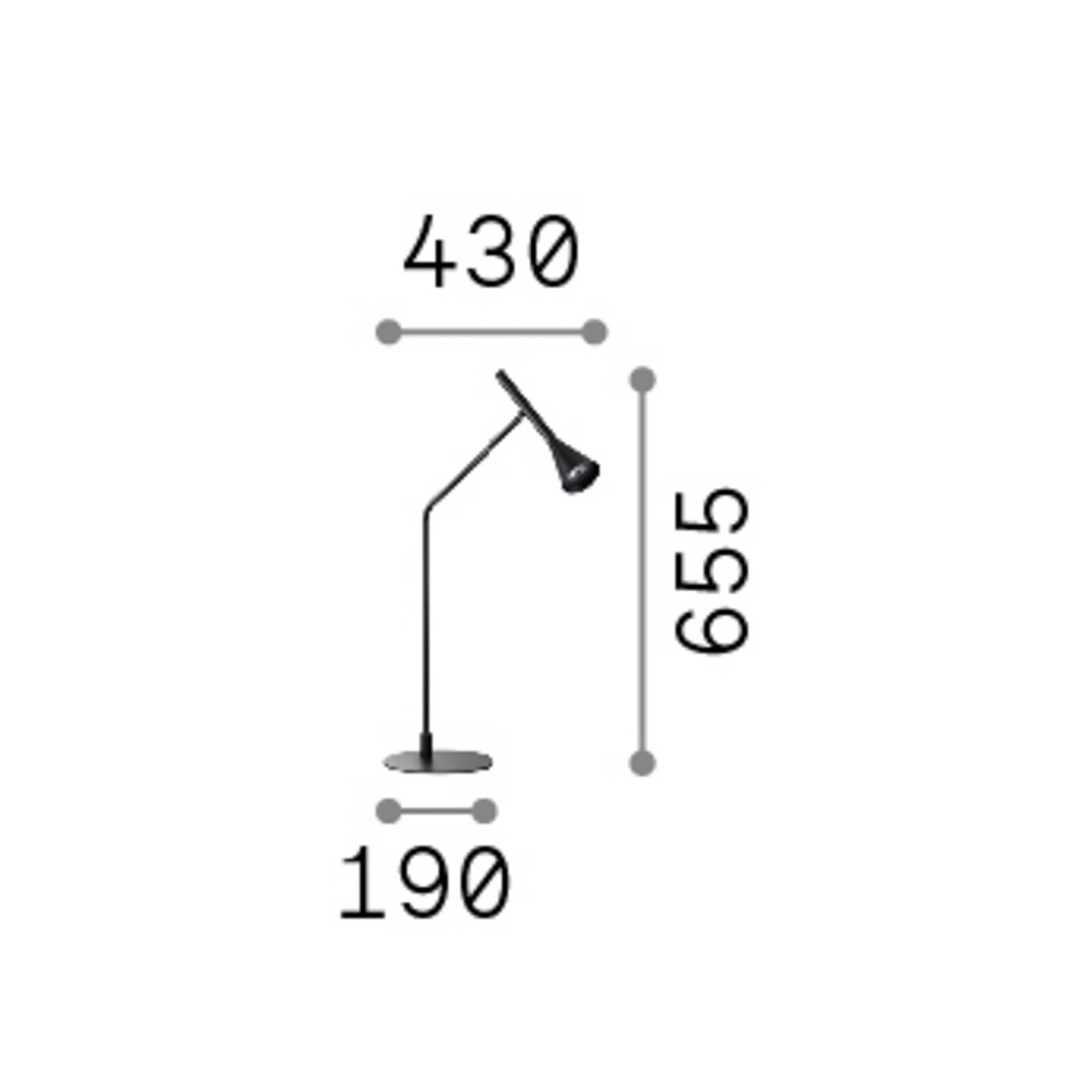 Stolová LED lampa IDEAL LUX Diesis, mosadz, výška 65 cm, stmievač