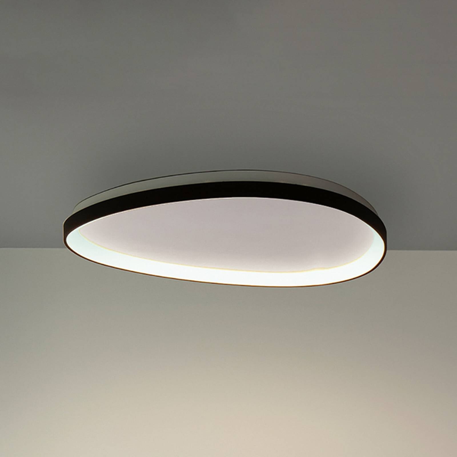 Stropné LED svetlo IDEAL LUX Gemini, čierne, 81 cm, 4000 K, zapnutie/vypnutie