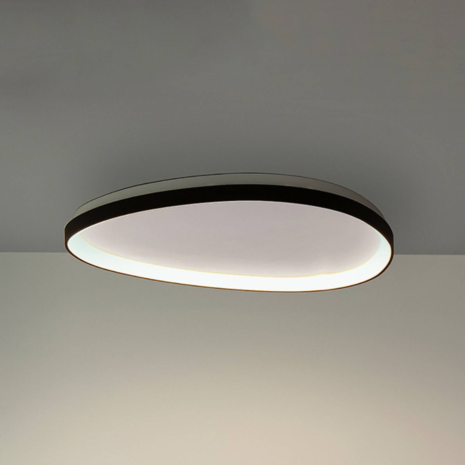 Stropné LED svetlo IDEAL LUX Gemini, čierne, 61 cm, 2700 K, zapnutie/vypnutie