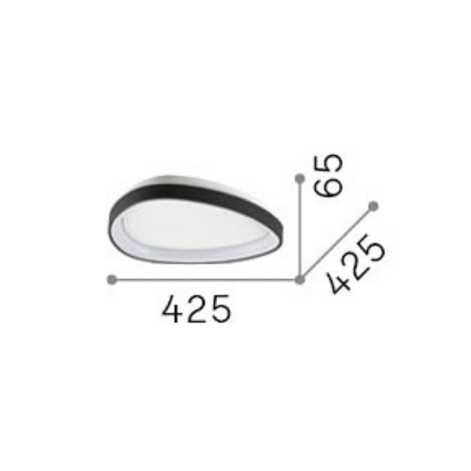 Stropné LED svetlo IDEAL LUX Gemini, mosadz, 42 cm, 2700 K, zapnutie/vypnutie