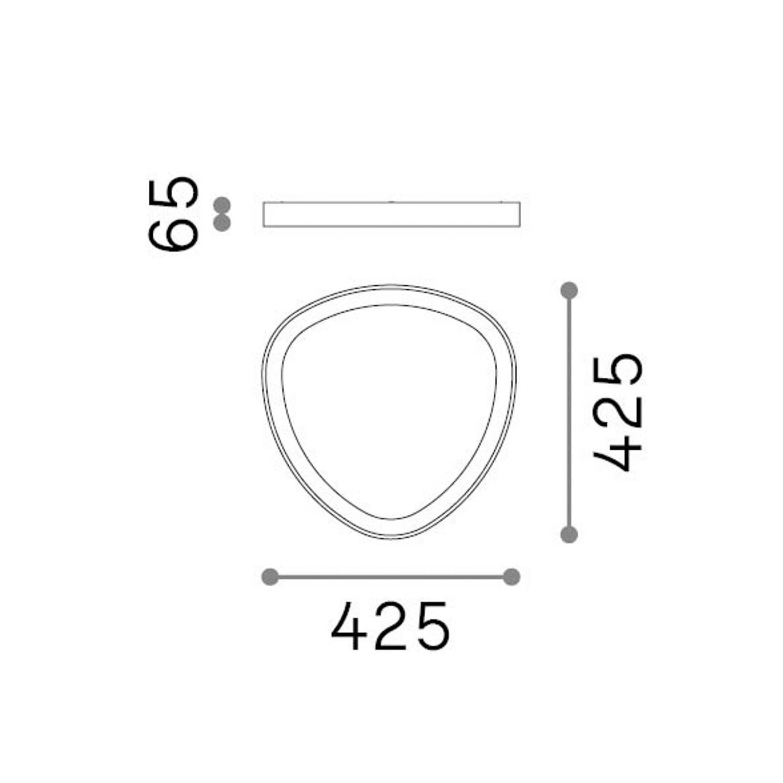 Stropné LED svetlo IDEAL LUX Gemini, mosadz, 42 cm, 4000 K, zapnutie/vypnutie