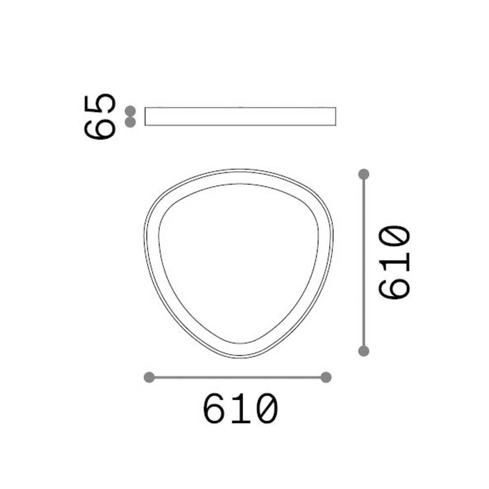 Stropné LED svetlo IDEAL LUX Gemini, mosadz, 61 cm, 4000 K, zapnutie/vypnutie