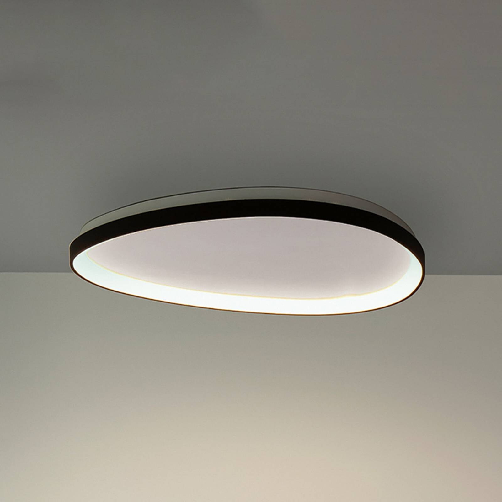 Stropné LED svetlo IDEAL LUX Gemini, čierne, 81 cm, 3000 K, zapnutie/vypnutie