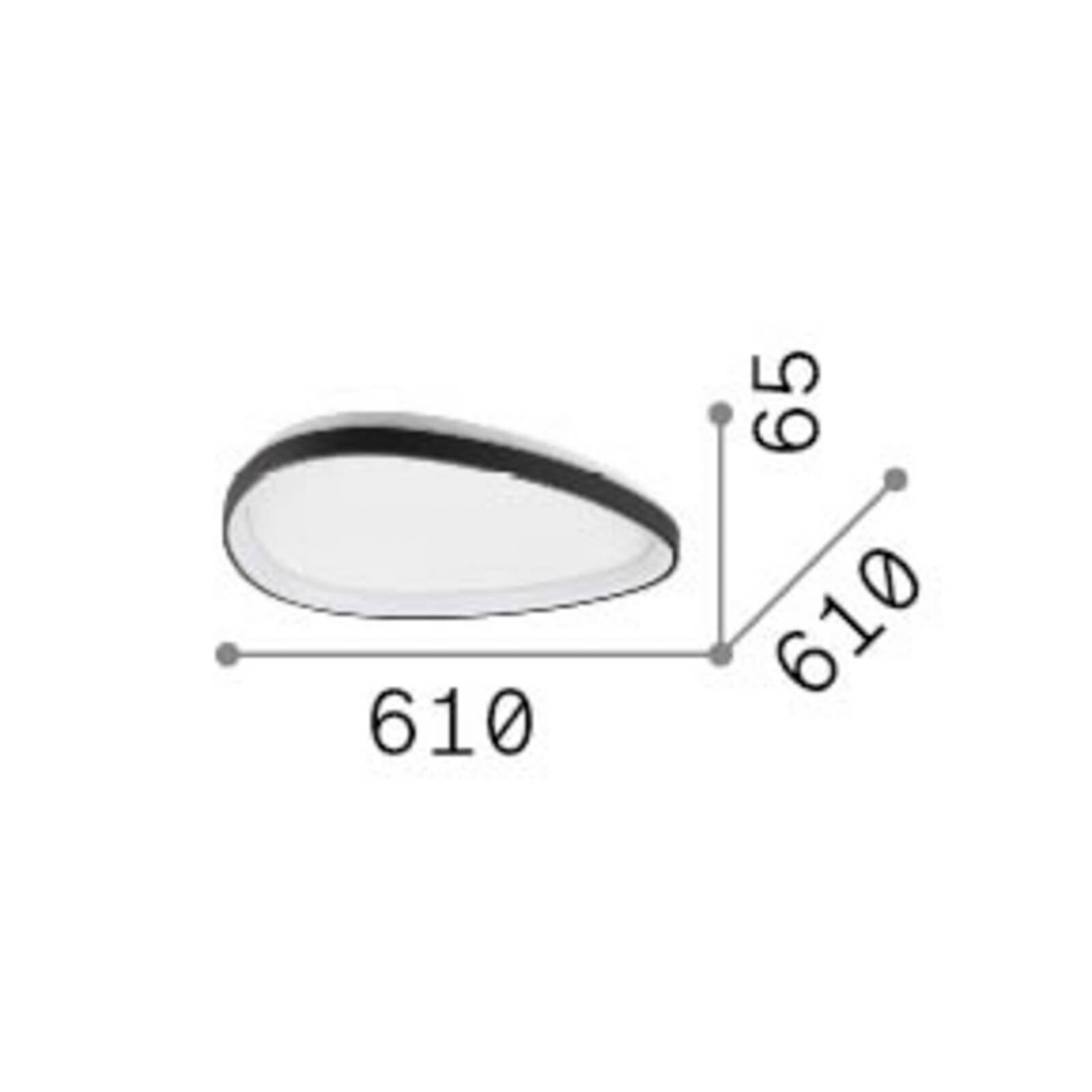 Stropné LED svetlo IDEAL LUX Gemini, biele, 61 cm, 3000 K, DALI/PUSH
