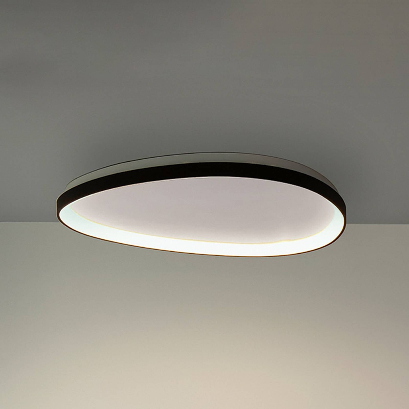Stropné LED svetlo IDEAL LUX Gemini, čierne, 61 cm, 4000 K, zapnutie/vypnutie