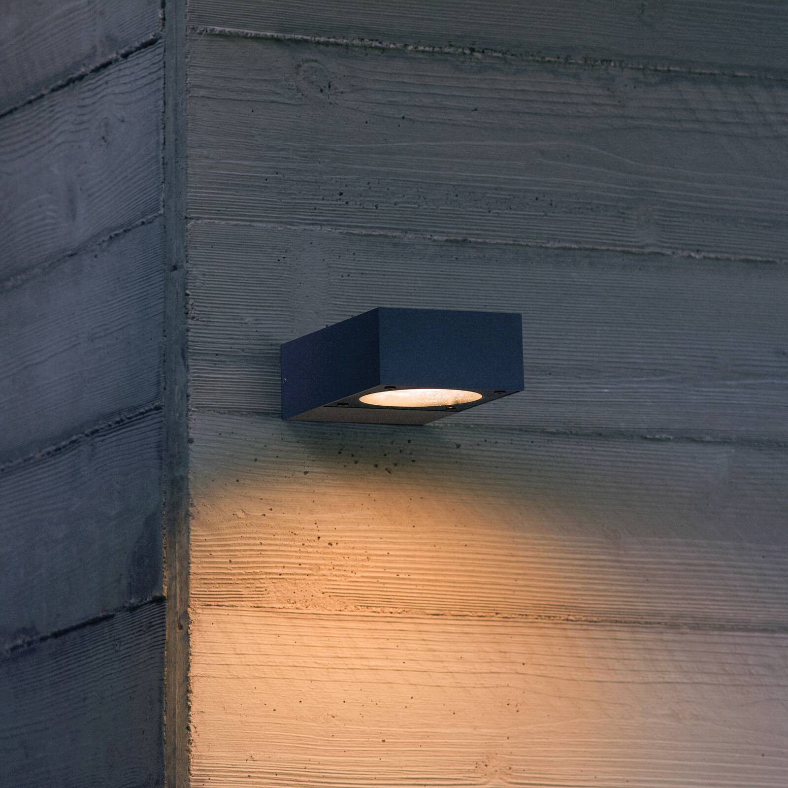 Vonkajšie nástenné svietidlo IDEAL LUX Sirio, čierna, šírka 10 cm, kovová