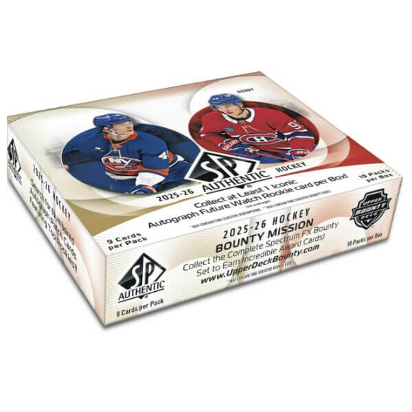 Upper Deck 2025–2026 Upper Deck SP Authentic Hockey Hobby Box – hokejové kartičky