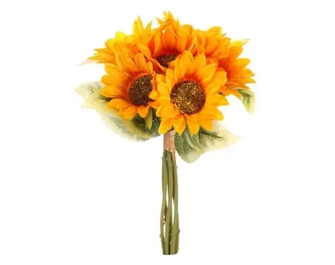 Umelý kvet Slnečnica 35 cm, oranžová, 5 kvetov%