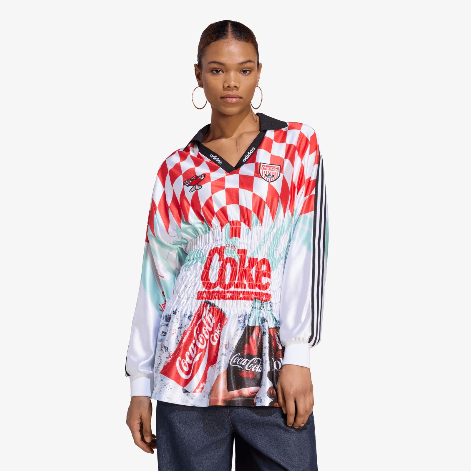 Dres adidas x Coca Cola Mash Up Smocked Jersey White/ Multicolor M