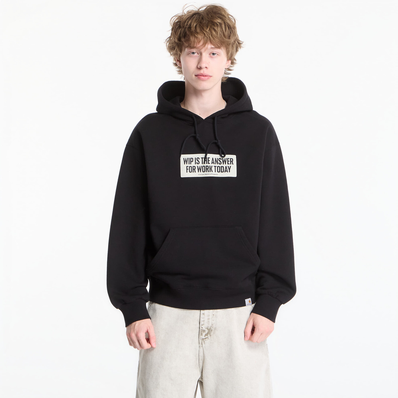 Mikina Carhartt WIP Hooded Bumper Sticker Sweat UNISEX Black XXL