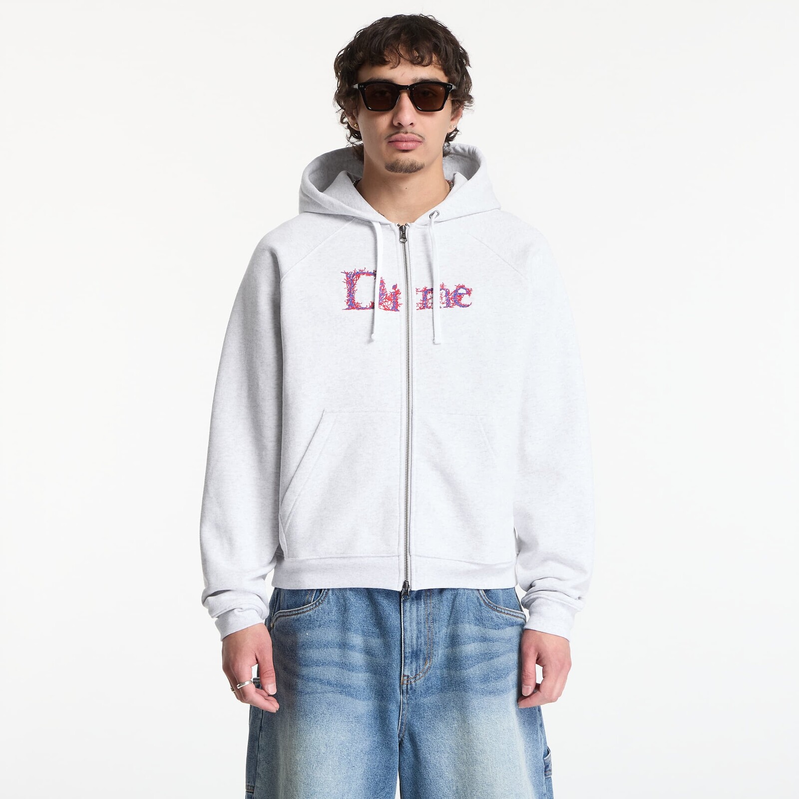 Mikina Dime Classic Veins Zip Hoodie UNISEX Ash XL