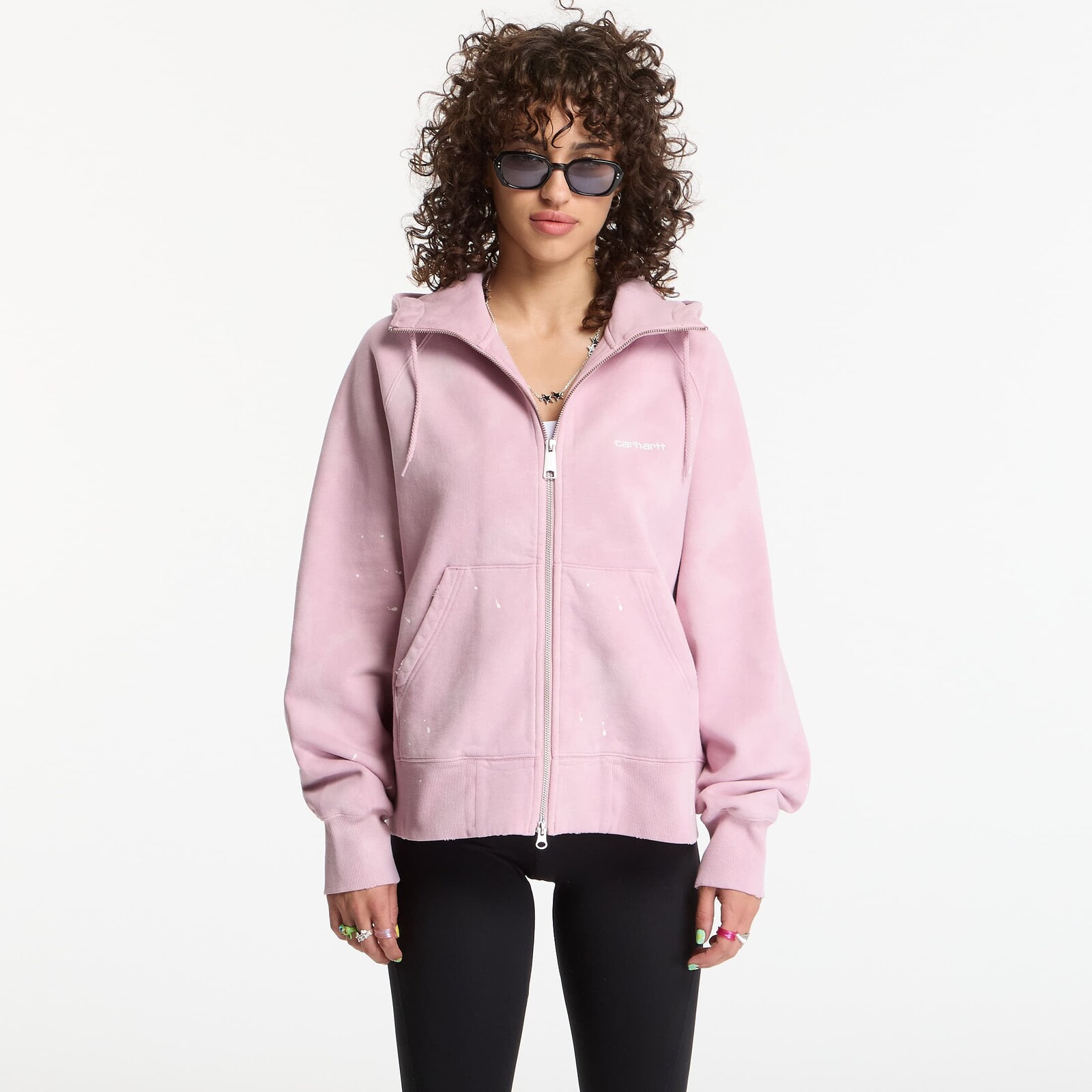 Mikina Carhartt WIP W' Hooded Painter Jacket Hortensia Destroy Wash, Splatter XS