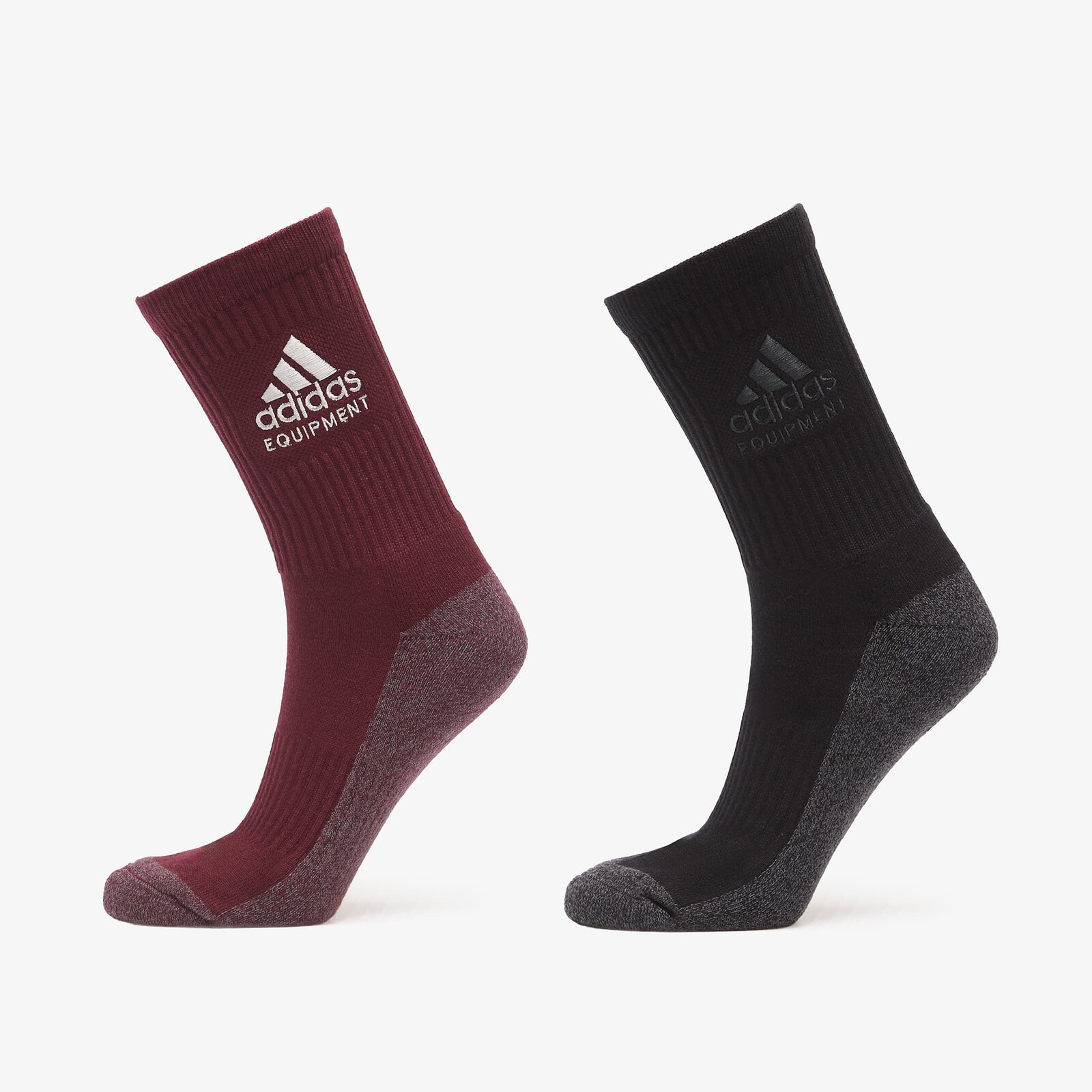 Ponožky adidas 2-Pack Crew Socks Black/ Maroon L