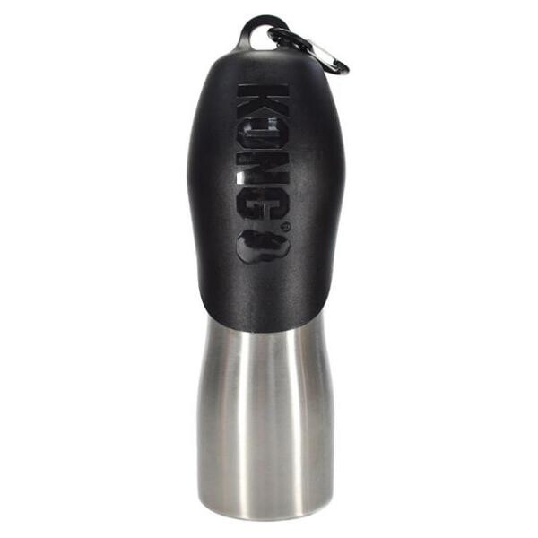 KONG Stainless Steel H2O Cestovná fľaša pre psov čierna 740 ml