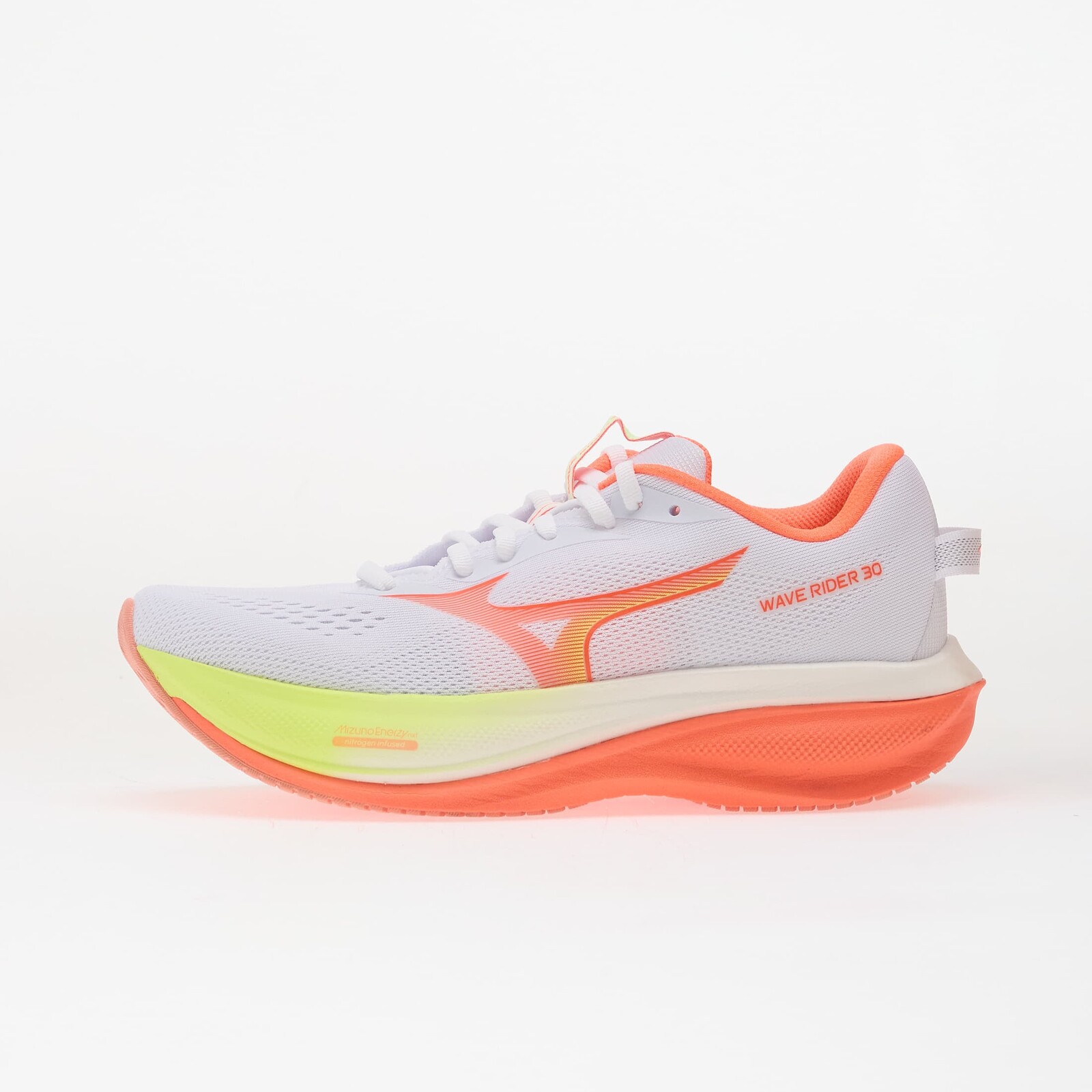 Tenisky Mizuno WAVE RIDER 30 White/ Flamingo Coral/ Lime Pulp EUR 36.5