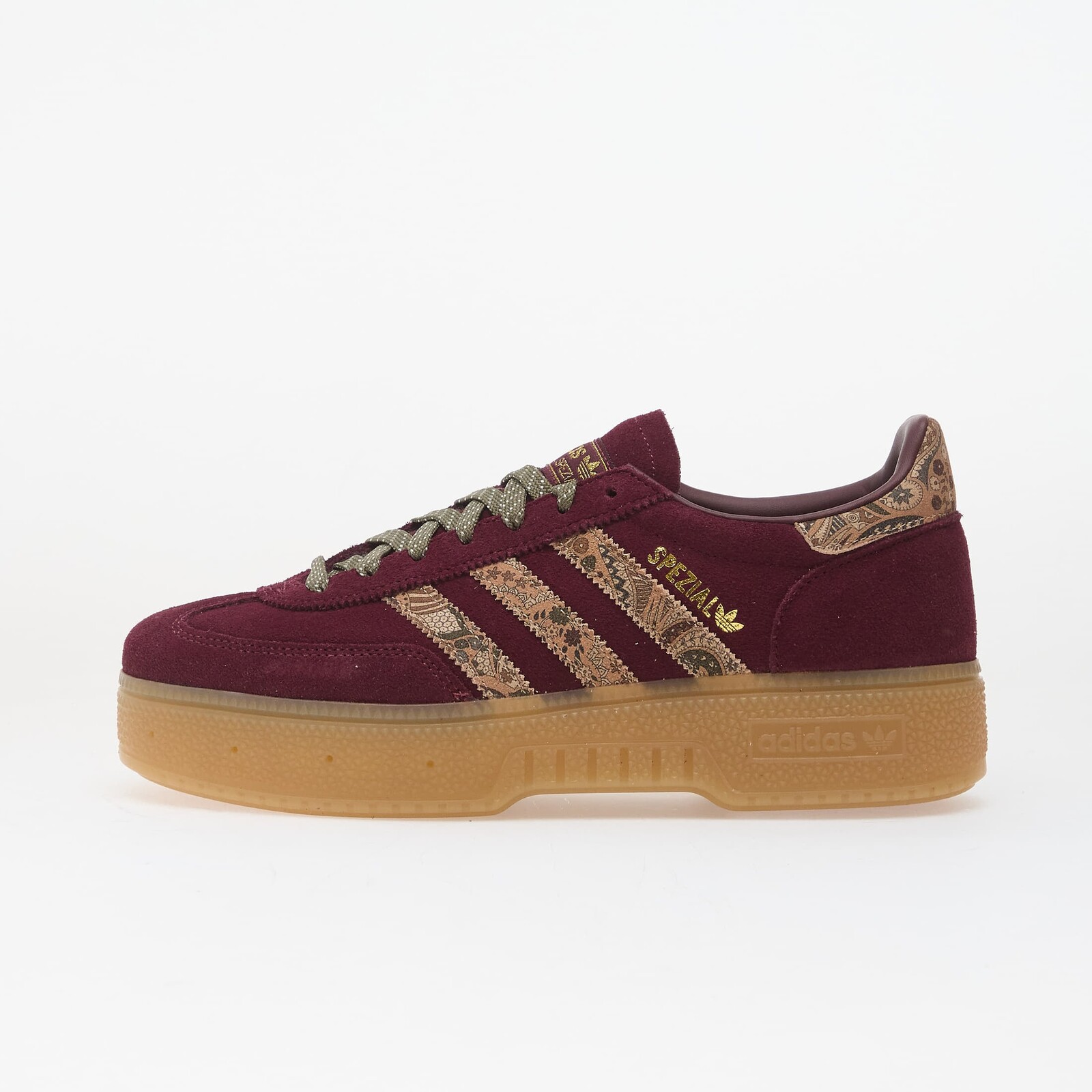 Tenisky adidas x Liberty London Handball Spezial Bold Maroon/ Magic Beige/ Olive Strata EUR 39 1/3