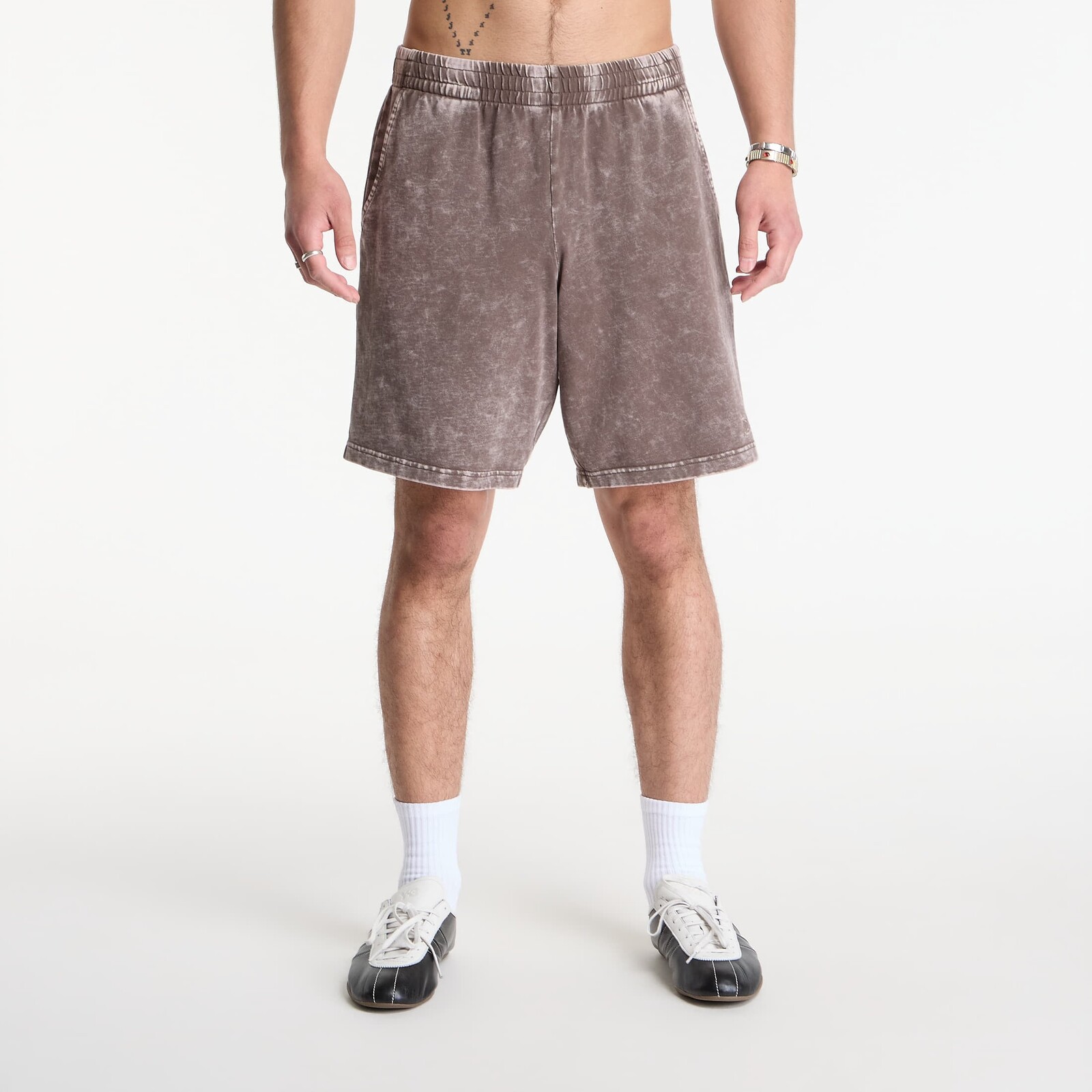 Šortky Dime Classic Jersey Sweatshorts Brown Washed XXL