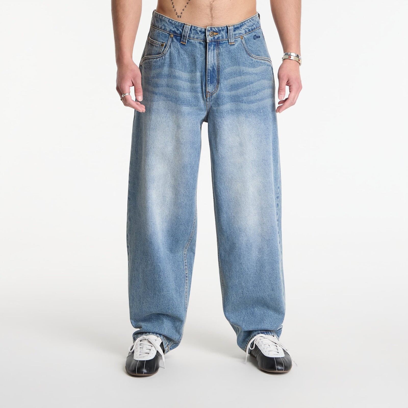 Džínsy Dime Baggy Denim Pants Sandblasted Indigo 30
