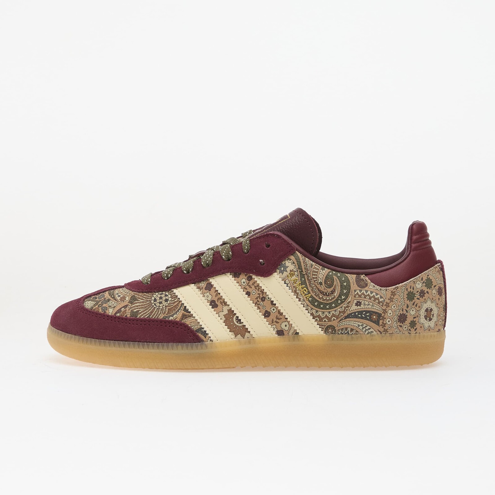 Tenisky adidas x Liberty London Samba OG Maroon/ Warm Vanilla/ Olive Strata EUR 40