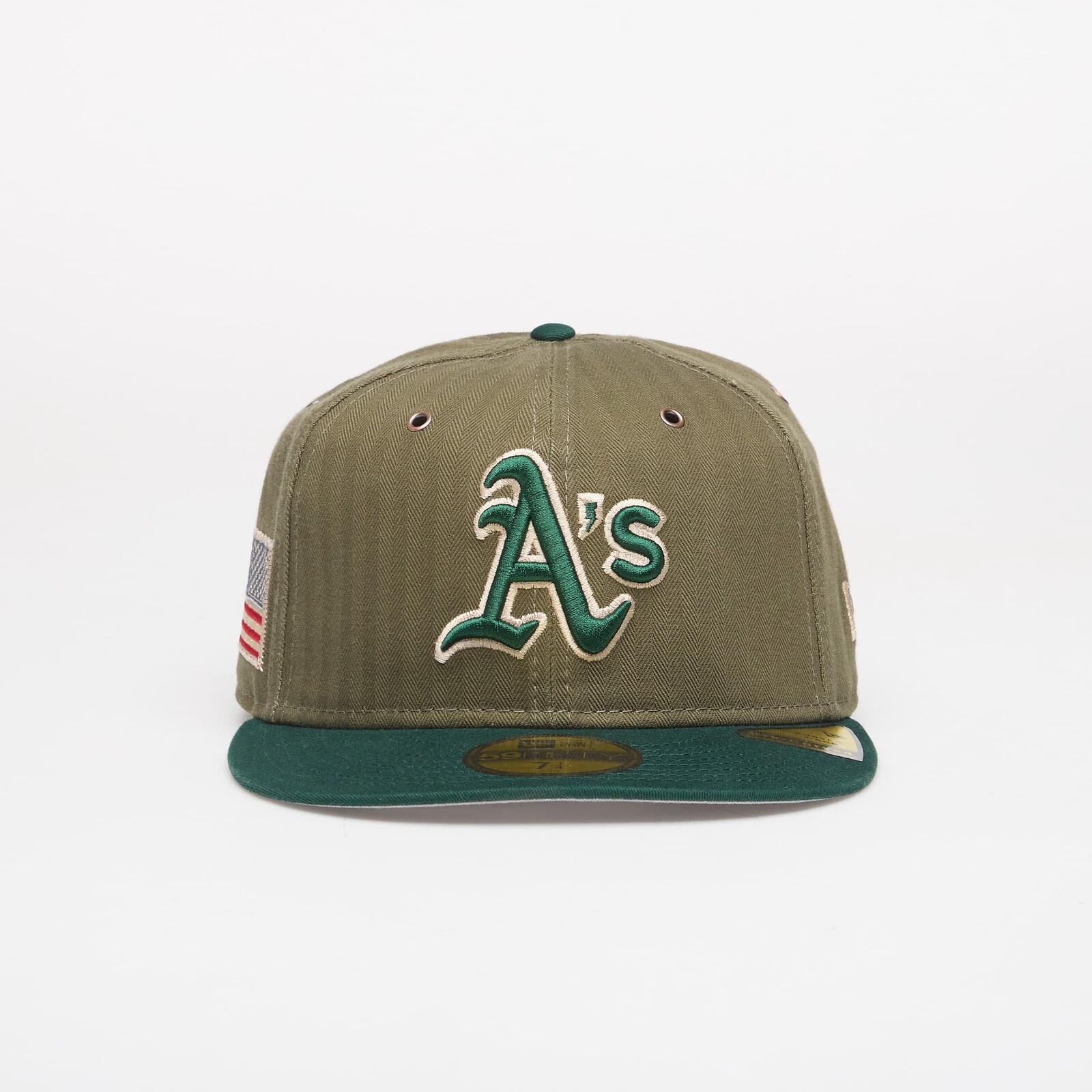 Šiltovka New Era 59FIFTY MLB American Herringbone Oakland Athletics Official Team Color 7 1/4