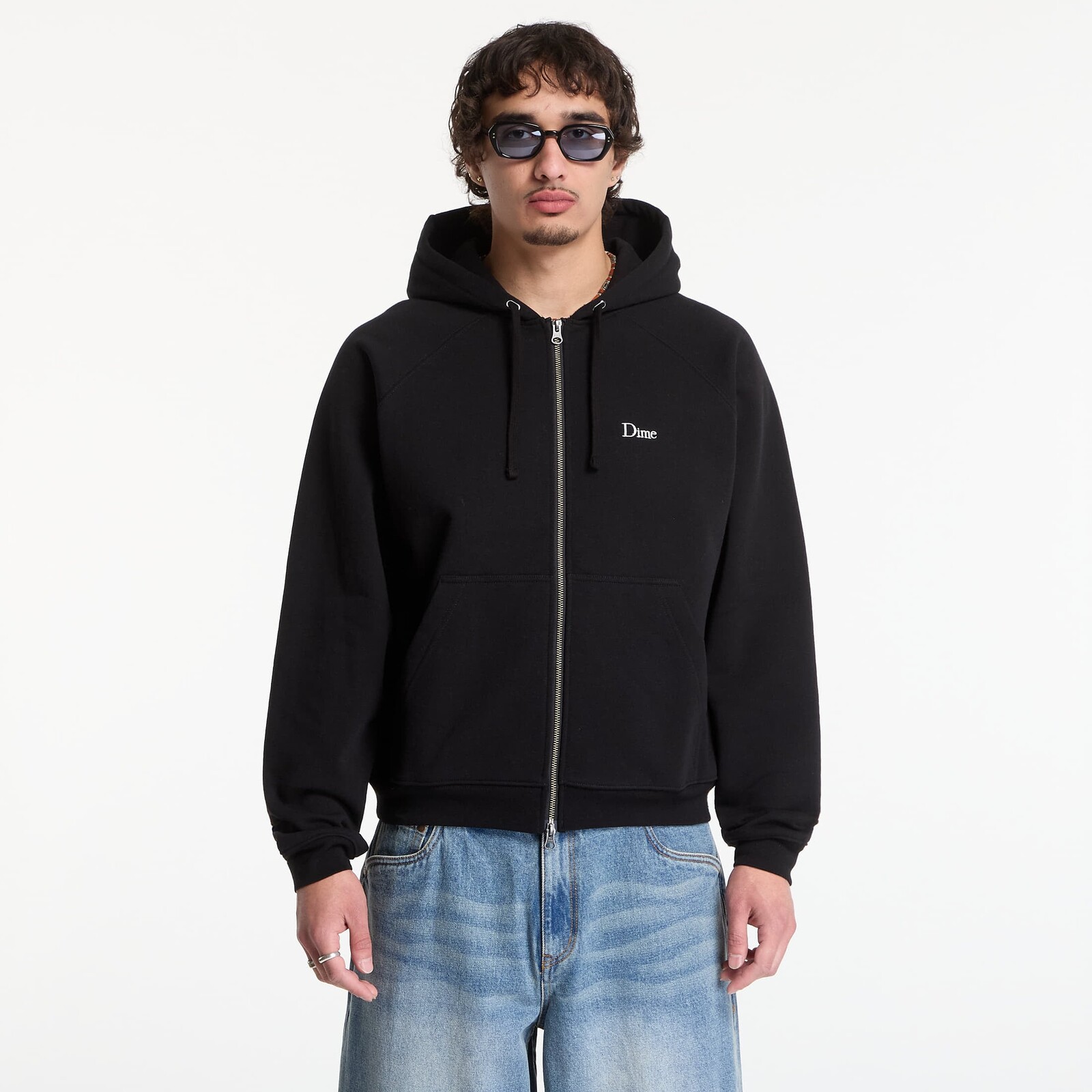 Mikina Dime Classic Small Logo Zip Hoodie UNISEX Black XL