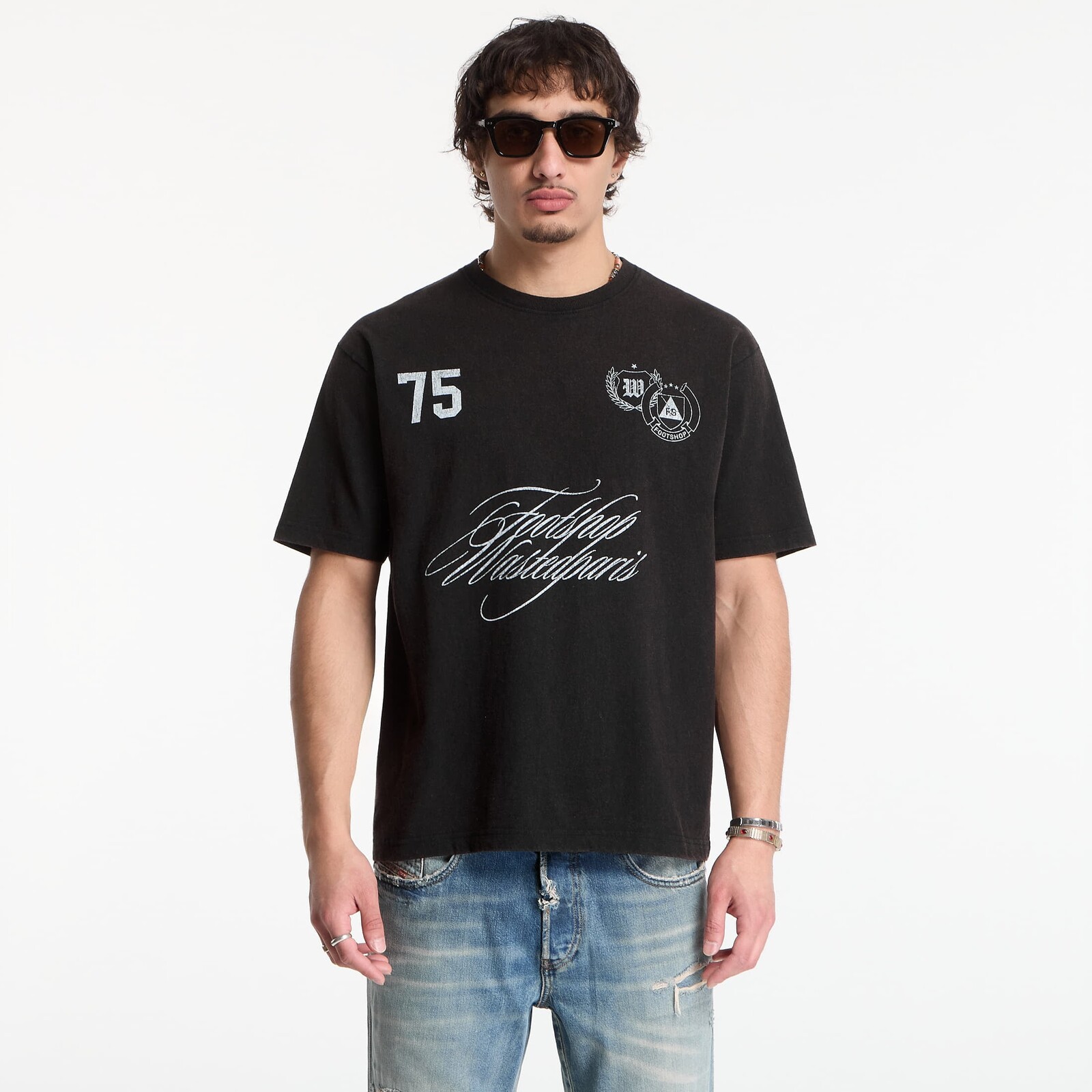Tričko Footshop x Wasted T-Shirt Faded Black S