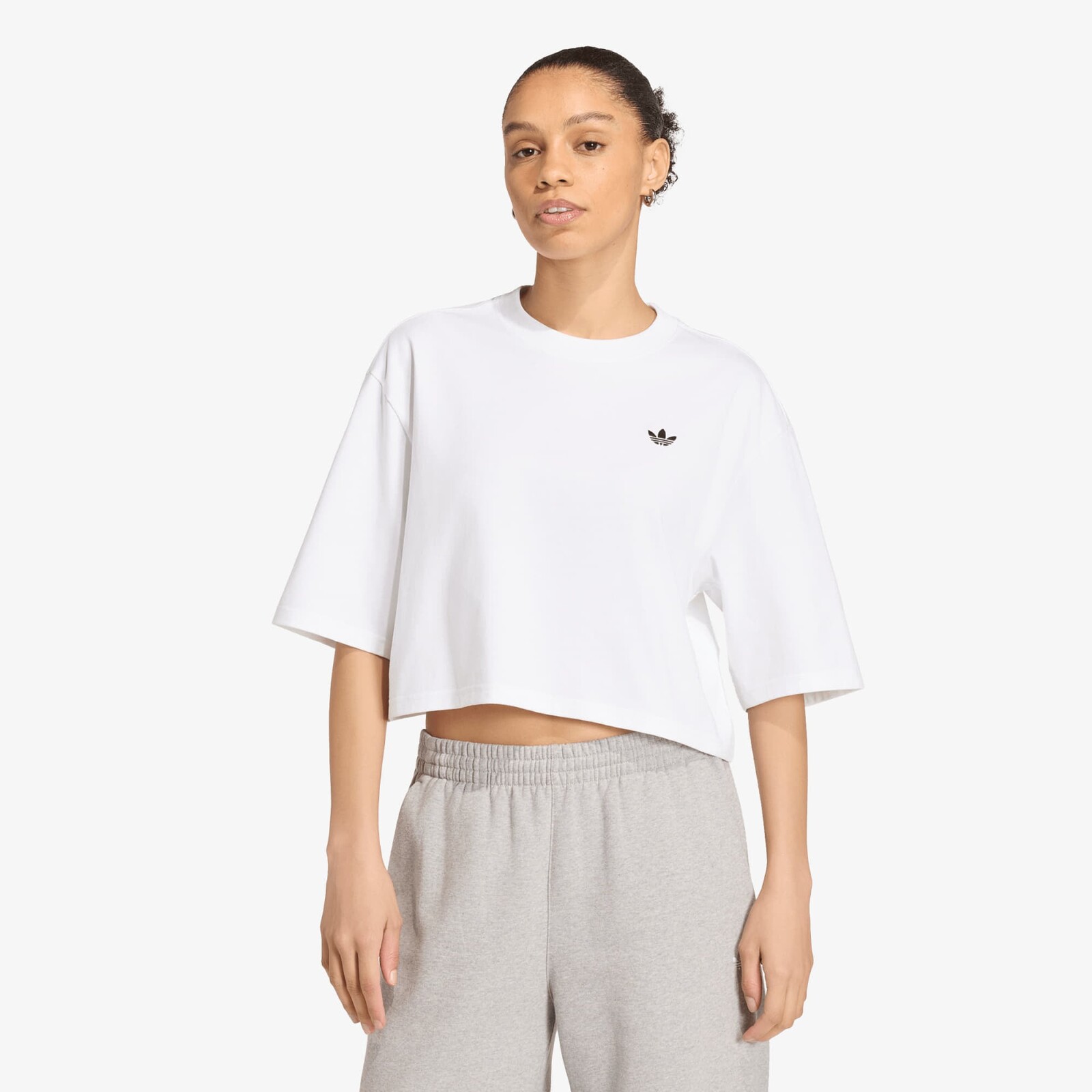 Tričko adidas Essentials Crop T-shirt White M
