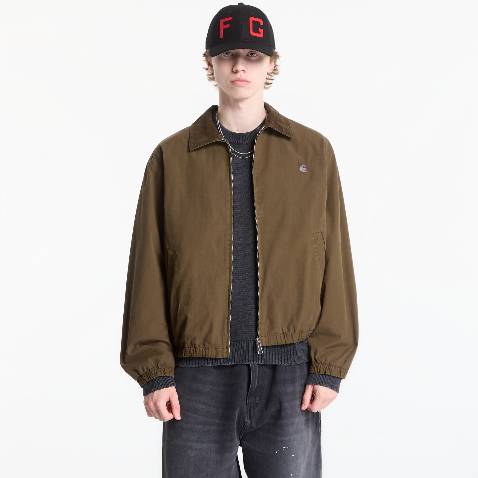 Bunda Carhartt WIP Madison Ripstop Jacket UNISEX Dark Beech/ Black Garment Dyed L