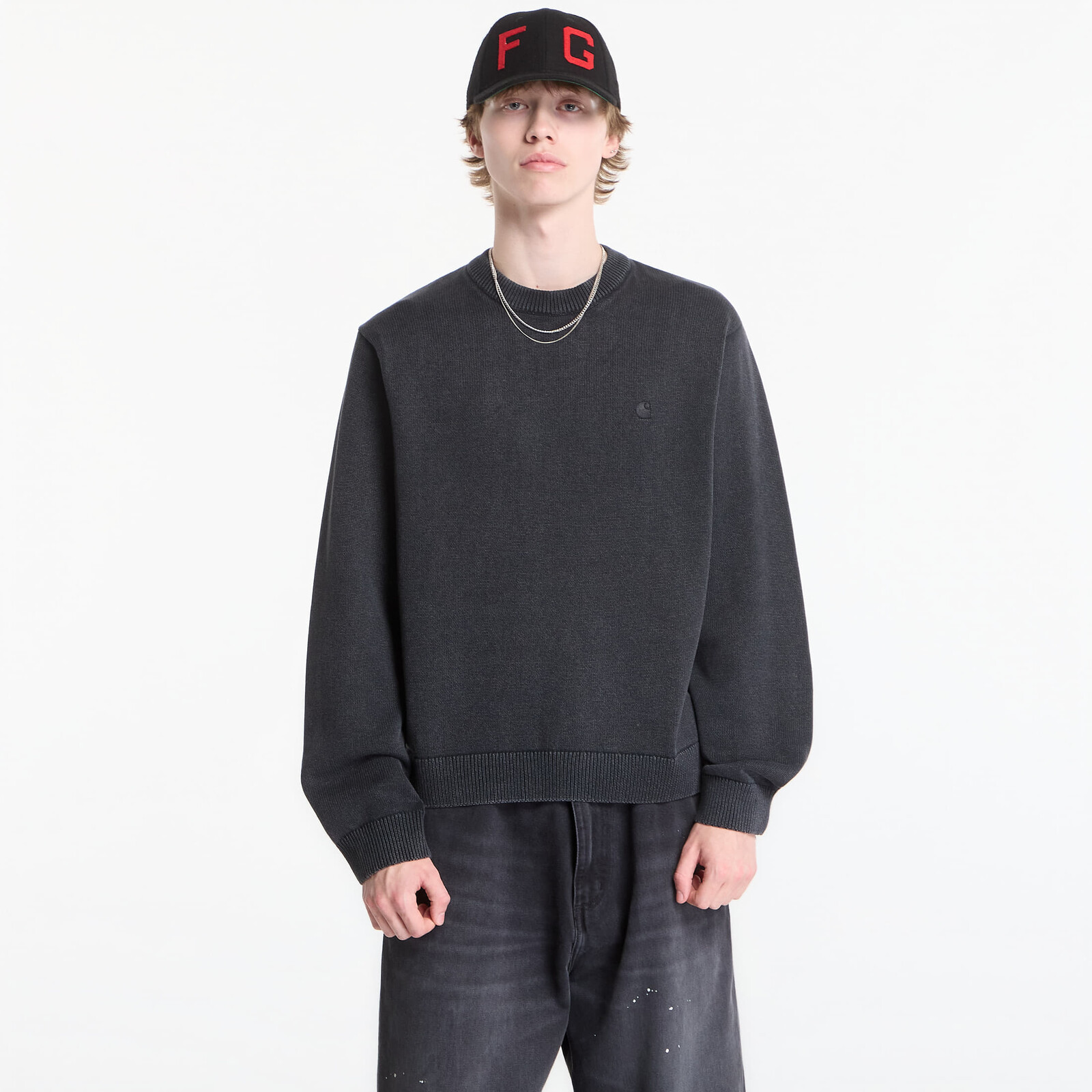 Sveter Carhartt WIP Kori Sweater UNISEX Black Garment Dyed L