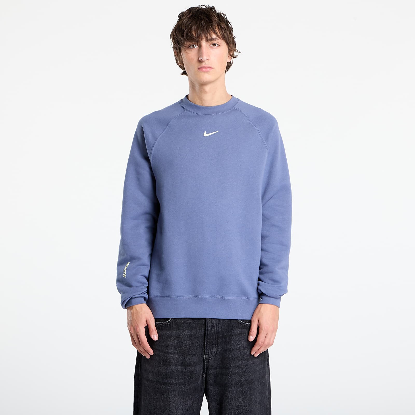 Mikina NOCTA Men's Fleece CS Crew Diffused Blue/ Citron Tint S