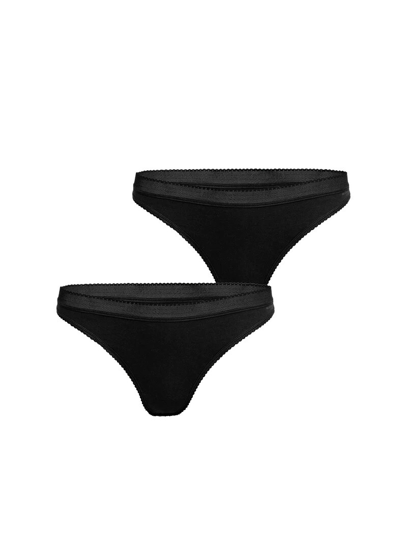 Björn Borg Spodná bielizeň - Bjorn Borg Core Thong 2-pack Čierna