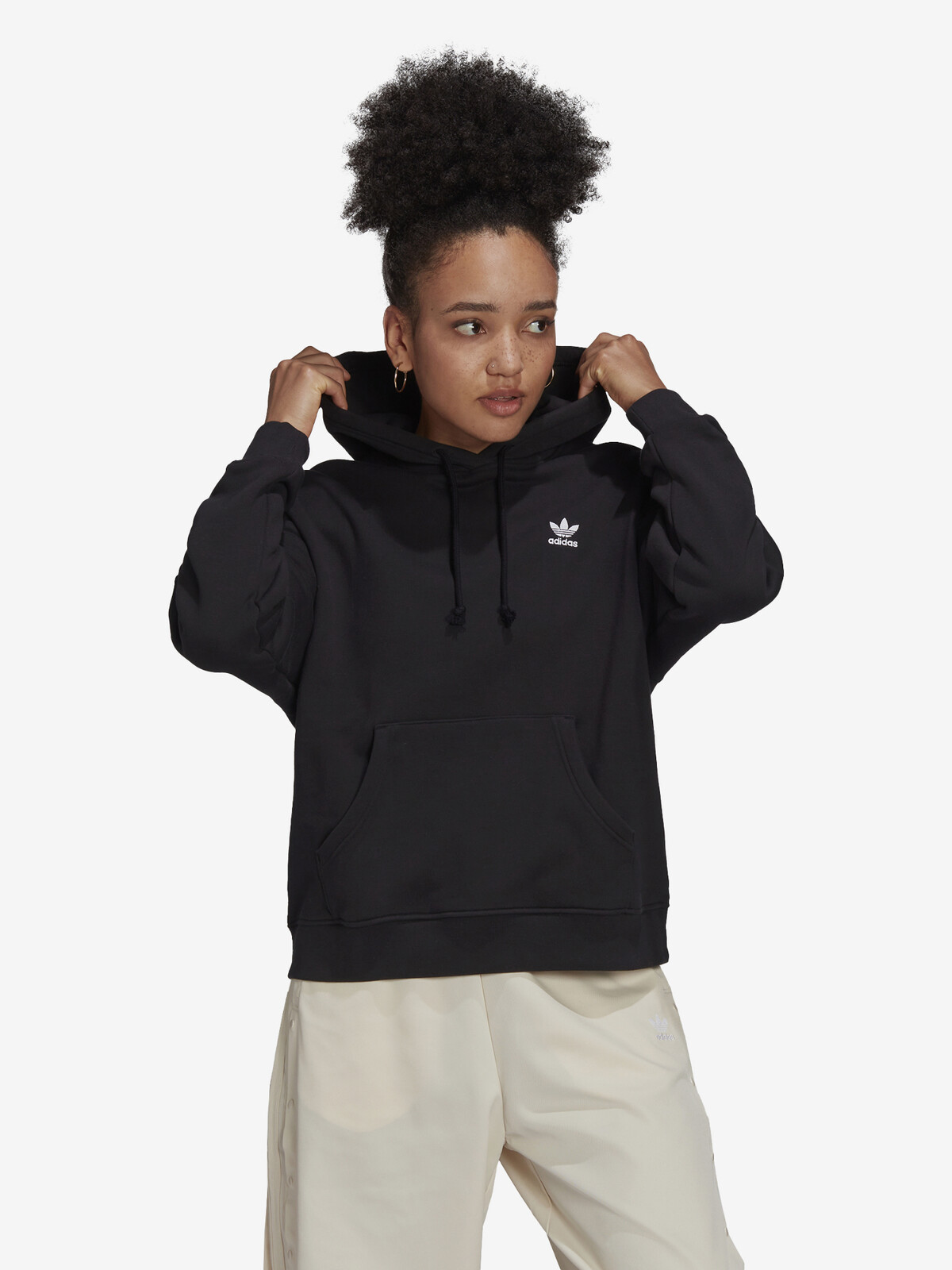 adidas Originals Mikiny a mikiny s kapucou - adidas Hoodie Black Čierna