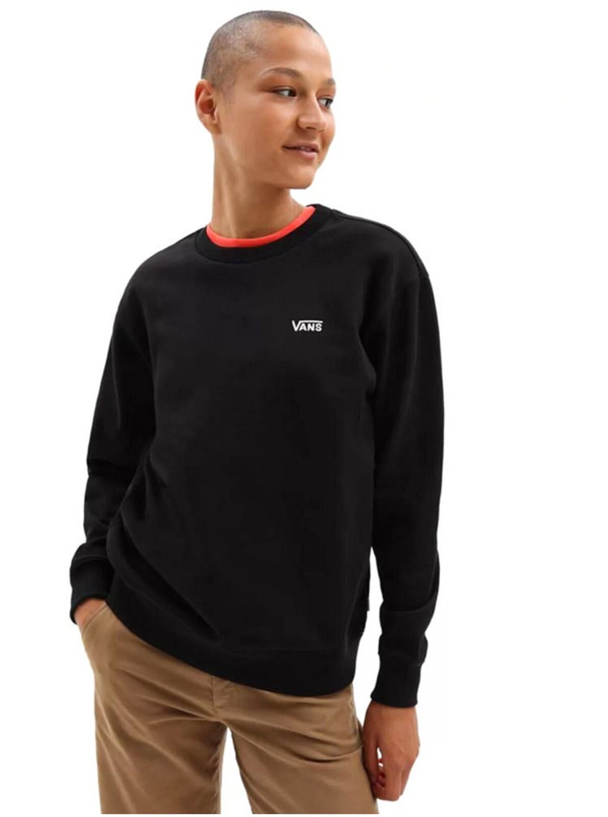 Mikiny a mikiny s kapucou - Vans WM Flying V BFF Sweater Čierna