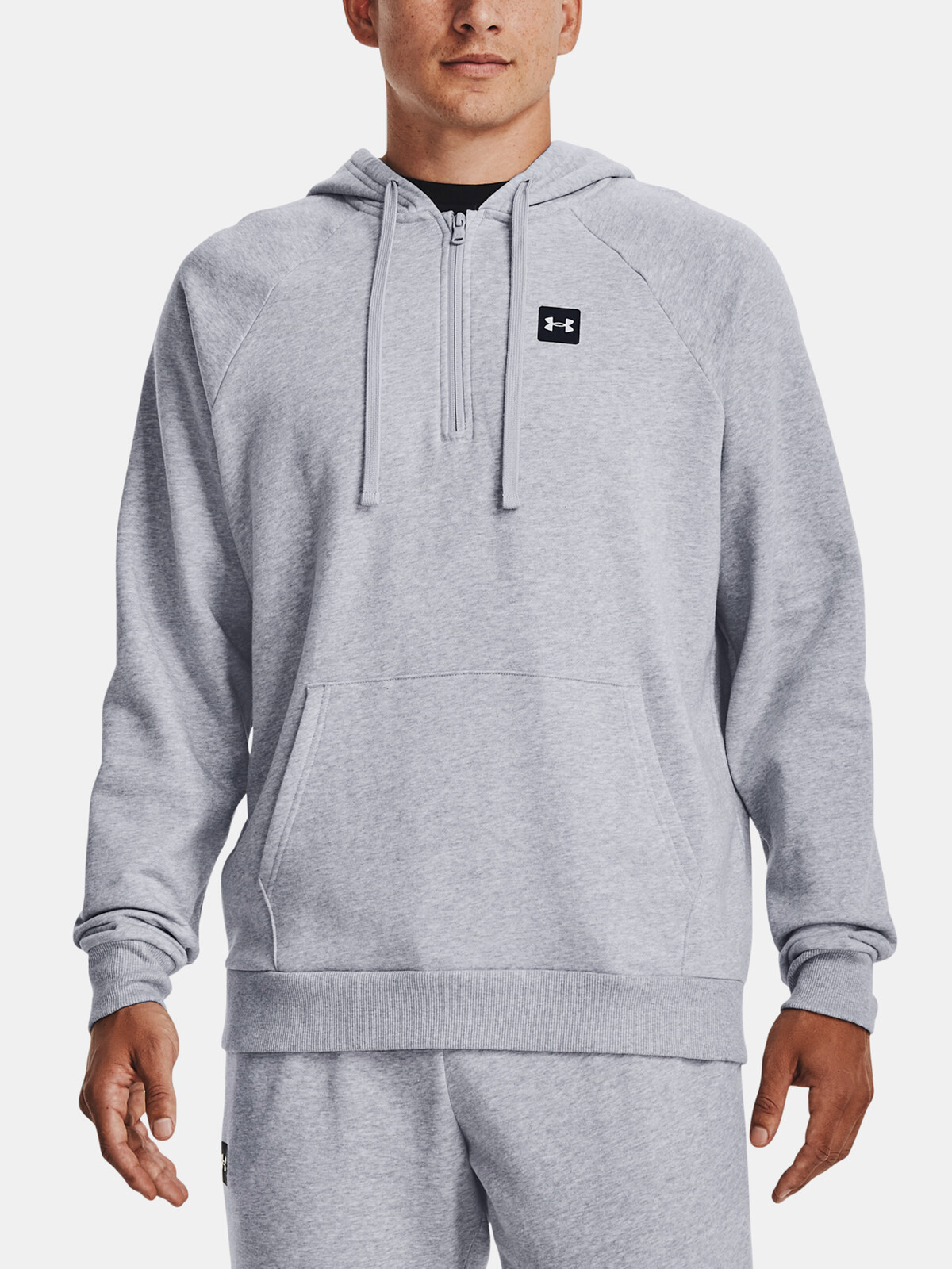 Mikiny a mikiny s kapucou - Under Armour M Rival Fleece ½ Zip Hoodie Grey