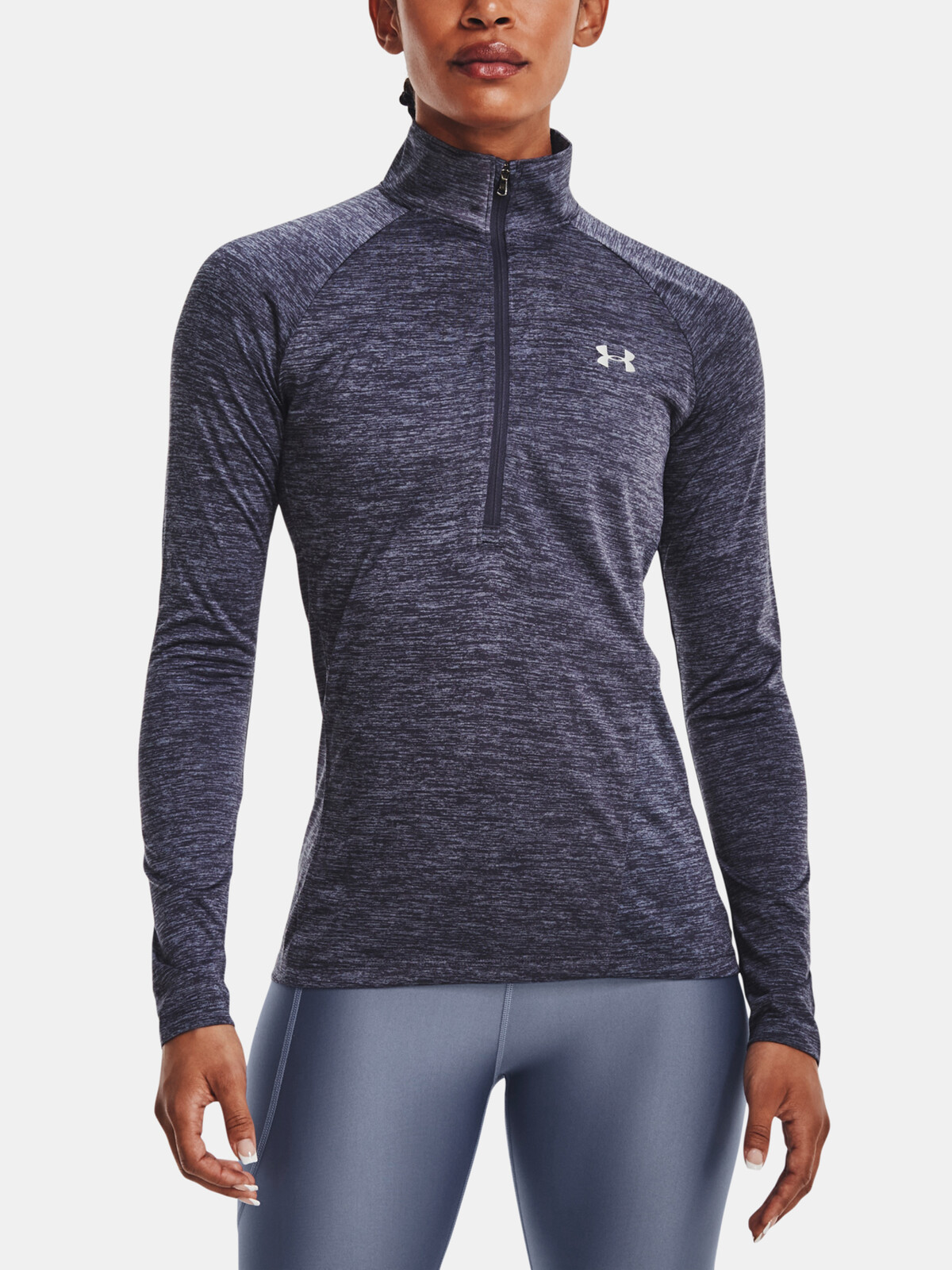 Mikiny a mikiny s kapucou - Under Armour W Tech Twist ½ Zip Purple Fialová
