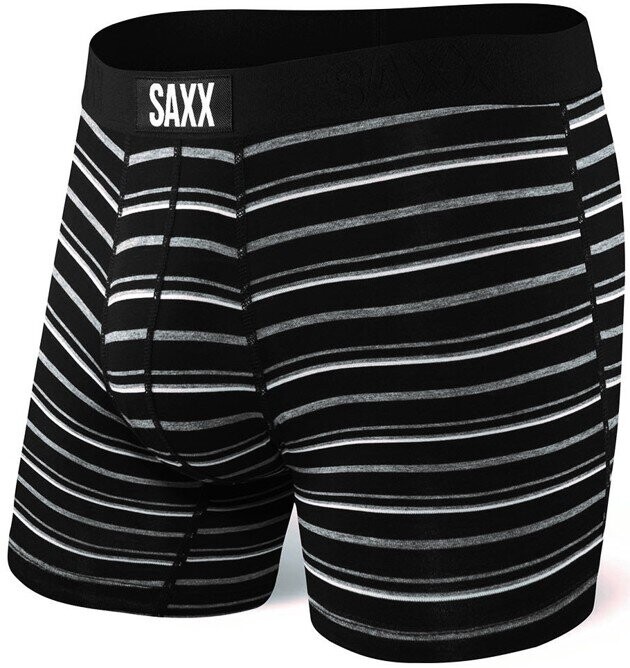 Spodná bielizeň - Saxx Vibe Boxer Brief Black Coast Stripe Čierna