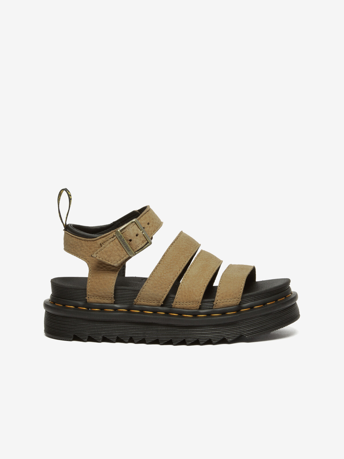 Svetlohnedé dámske kožené sandále Dr. Martens