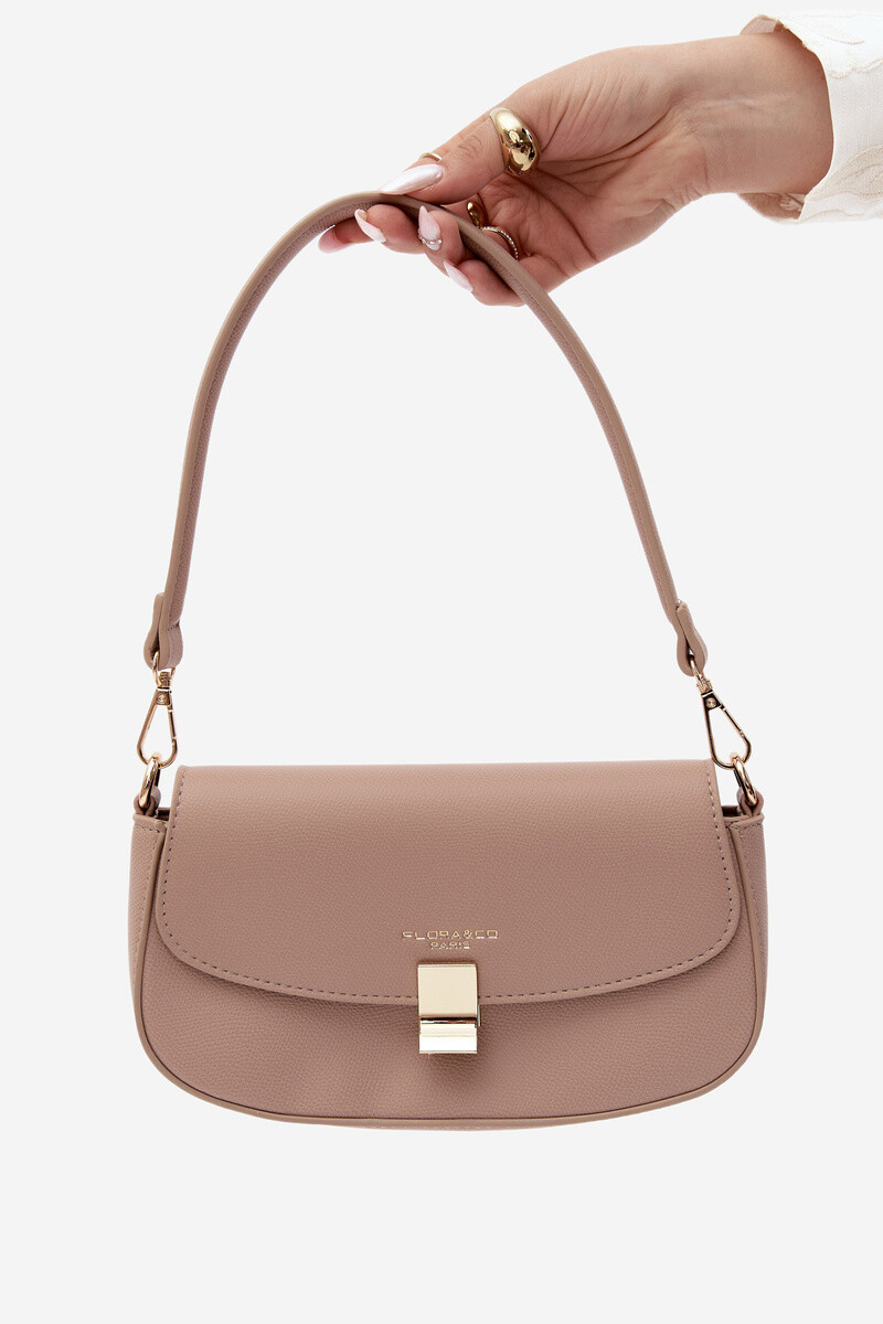 Flora&Co malá kožená kabelka béžová