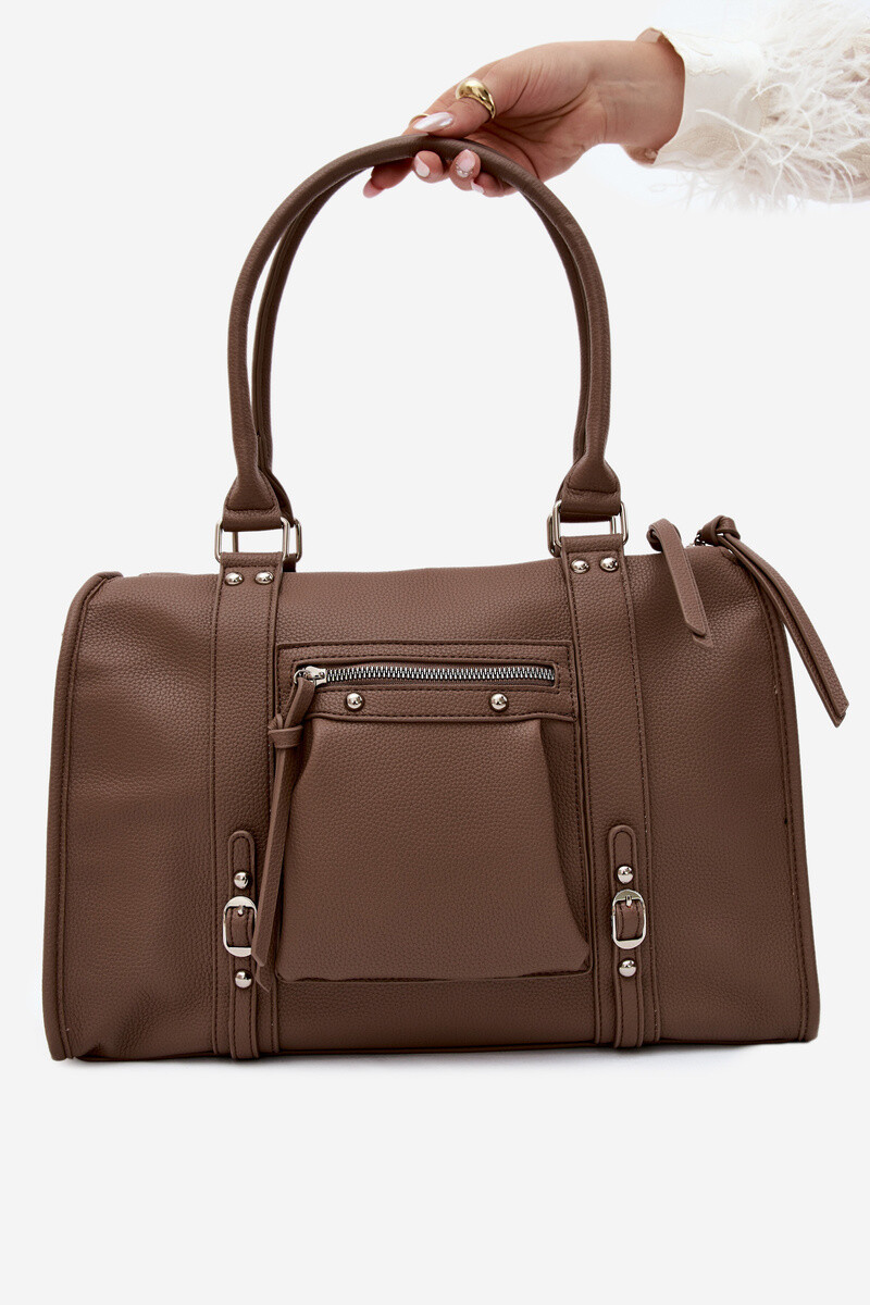 Veľká taupe kabelka Flora&Co z imitácie kože
