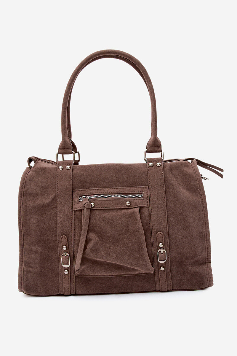 Flora&Co Veľká taupe semišová taška Nolita